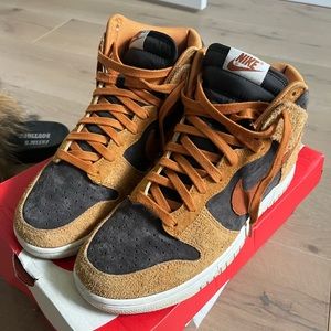 Nike dunk high retro mens dark curry 8.5